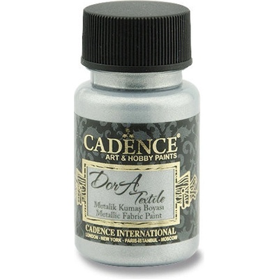 Cadence Textilní barva Dora Textile stříbrná 50 ml