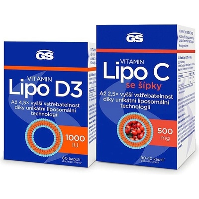 GS Lipo C 100 kapsúl + Lipo D3 60 kapsúl