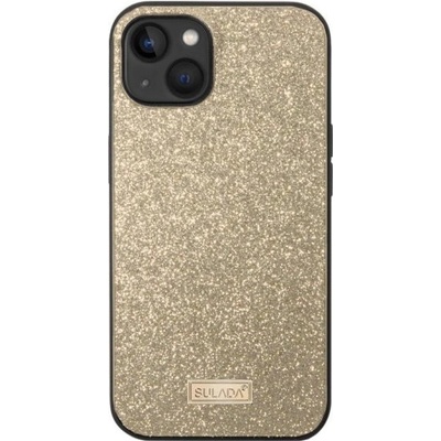 Sulada elegantné trblietavé iPhone 14 - zlaté