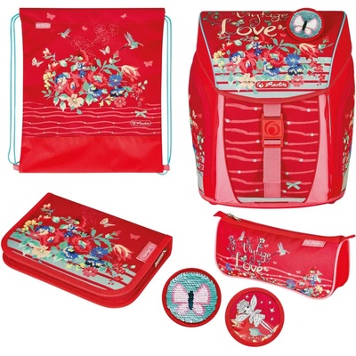 Herlitz Ученически комплект чанта-раница Herlitz FiloLight Plus - Vintage Love