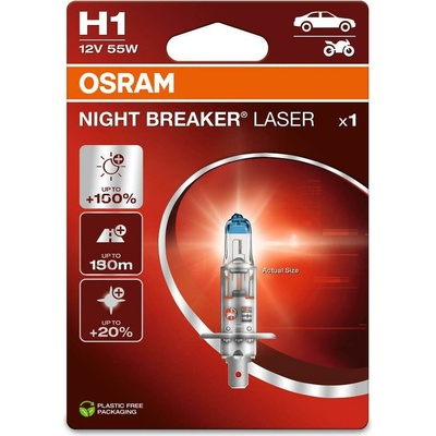 Osram Night Breaker Laser H1 P14,4S 12V 55W 64150NL-1BL