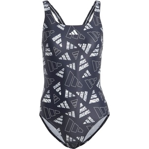 Adidas Дамски бански костюм Adidas 3 Bar Logo Graphic Swimsuit Womens - Black/Wonder