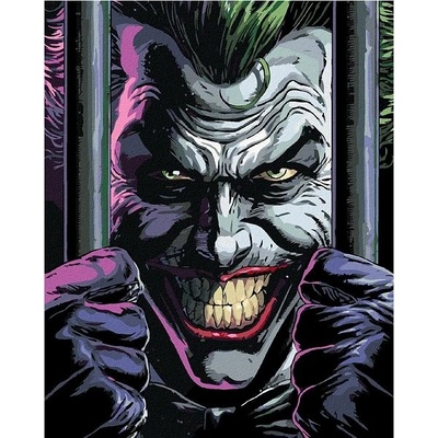 Zuty Joker za mřížemi batman 40 x 50 cm vypnuté plátno na rám