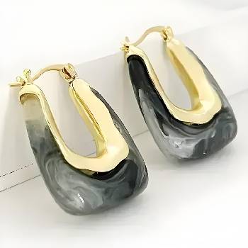 HARAHU Обеци de-29895 - Черни kp29895 (de-29895)