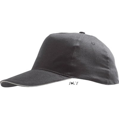 SOL's Collection Sunny baseballová 5 panelová COT25811092499-dark grey/l Šedá tmavá/šedá světlá
