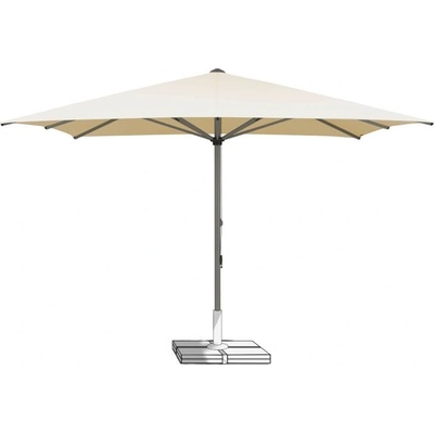 Suncomfort Profesionální slunečník Gastrofit, čtvercový 400x400 cm (4x4 m), potah polyester světlá krémová – Zbozi.Blesk.cz