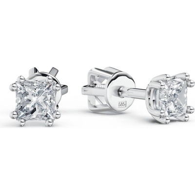 DF Dámske náušnice 4089, biele zlato s diamantmi s hmotnosťou 0,540 ct SI1/G