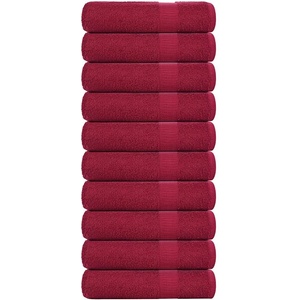 vidaXL Кърпи за баня FROGN 10 бр. бордо 100x150 см 360 г/м2 (136742)