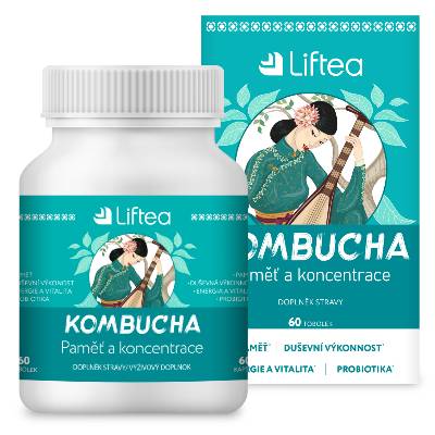 LIFTEA - LIFTEC CZ a.s. KOMBUCHA - PAMĚT A KONCENTRACE 60 tob. LIFTEA