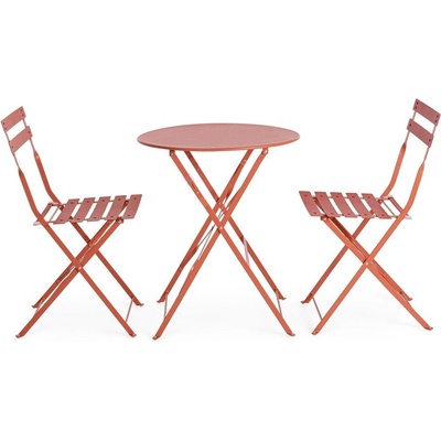 Bizzotto Теракотен стоманен градински комплект за хранене за 2 Austin - Bizzotto (0804923)