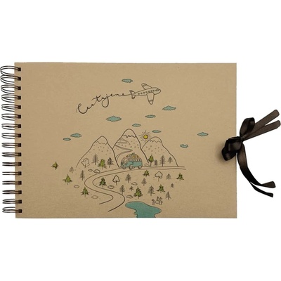 Baloušek Fotoalbum A4 s kroužkovou vazbou - 30 x 21 cm / Kraft – cestování