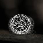NNM пръстен Fenrir Wolf Amulet Signet Viking - 29248178