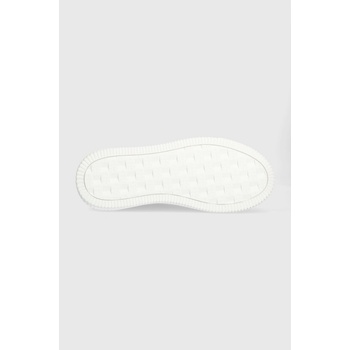 Calvin Klein Jeans Кожени маратонки Calvin Klein Jeans YW0YW00823 CHUNKY CUPSOLE MONOLOGO W MONO LTH WN в бяло YW0YW00823 (YW0YW00823)