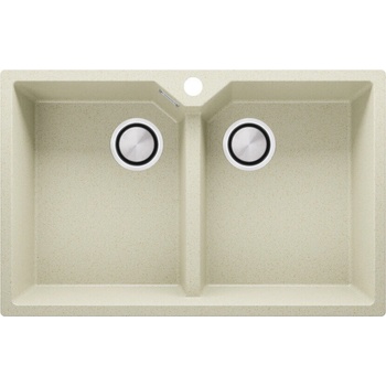 Твоят Стил Бежова кухненска гранитна мивка с две корита Мадрид 80 Twin 780х500