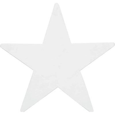Silueta hvězdy k zavěšení bílá 58cm