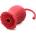 Bloomgasm Royalty Rose Textured Suction Clit Stimulator Red
