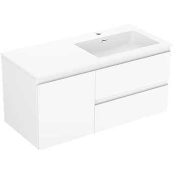 Mexen Orio шкаф за баня 100 см с мивка Otis дясно, 2S, 1D, бял мат - 91A13-10047-3-BBFFF01-W18P01 (91A13-10047-3-BBFFF01-W18P01)