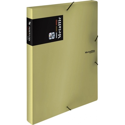 Karton P+P 2-730 desky s gumou Metallic zlatá A4