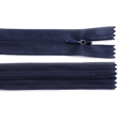 Špirálový zips skrytý šírka 3 mm dĺžka 60 cm dederón Farba: 330 modrá tmavá