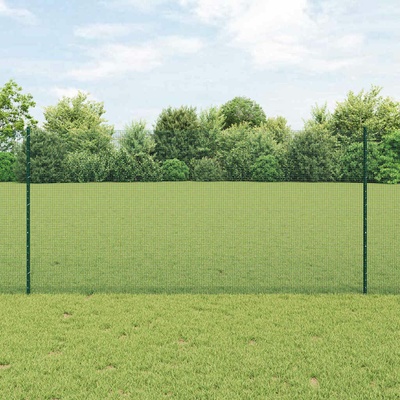 vidaXL Svařovaná drátěná plotovina s tyčkami 50 x 1,2 m Zelená
