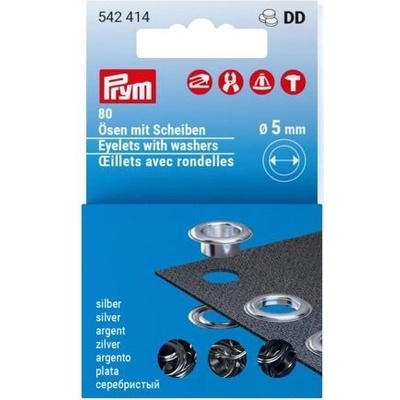 Průchodky kovové s podložkou - PRYM průměr 5 mm – Zboží Dáma