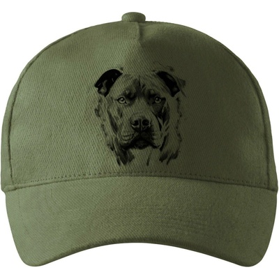 Kšiltovka Pitbull, černý tisk 5P, pes