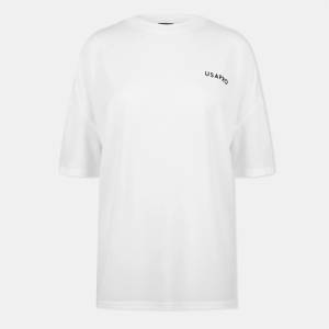 USA Pro Тениска USA Pro Women's Boyfriend Regular Fit T-Shirt - White