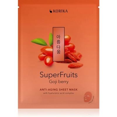 Korika SuperFruits Goji Berry Anti-aging Sheet Mask omladzujúca pleťová maska Goji berry 25 g