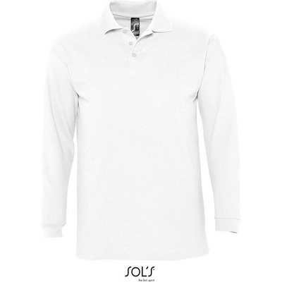 Sol's Winter II Polo s dlhým rukávom biele
