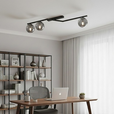 Emibig Таванно осветително тяло NATON 3xE14/10W/230V черно/опушено (EB0225)