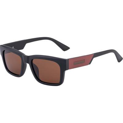 Techsuit Слънчеви очила Techsuit Polarized Sunglasses (8491) - мъжки, поляризирани, квадратна рамка - Мат Черен / Череша