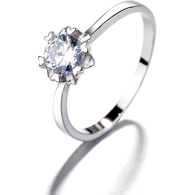 DELIS Пръстен от сребро 925, jw1391, елегантен дизайн с камък, с родиево покритие (jw1391)