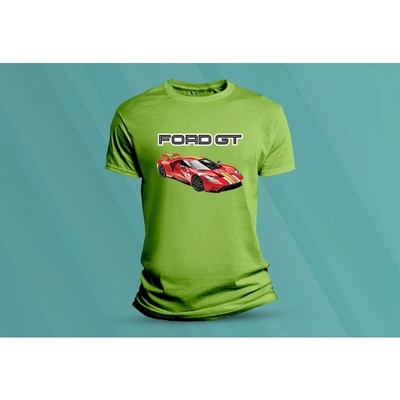 Sandratex dětské bavlněné tričko Ford GT. lime