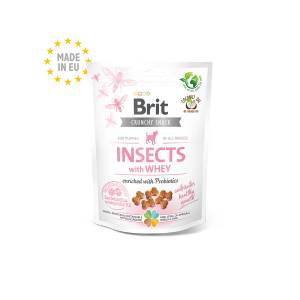 Brit Care Crunchy Cracker. Insects with Whey enriched with Probiotics - лакомство за малки кученца с насекоми, пробиотици и мая за здравословен растеж 200 гр