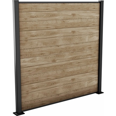 Stínící panel Keter Signature Ashwood 177 x 60 x 2,1 cm, 3 panely, celkové rozměry 177 x 180 cm, vzhled dřeva