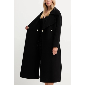 Simona Corsellini Вълнено палто Simona Corsellini в черно A25CPCPV0101 (A25CPCPV0101)