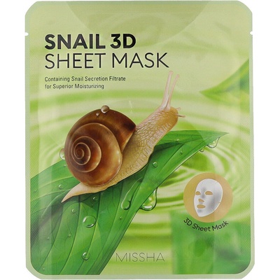 Missha Snail 3D Sheet Mask se šnečím extraktem 23 g