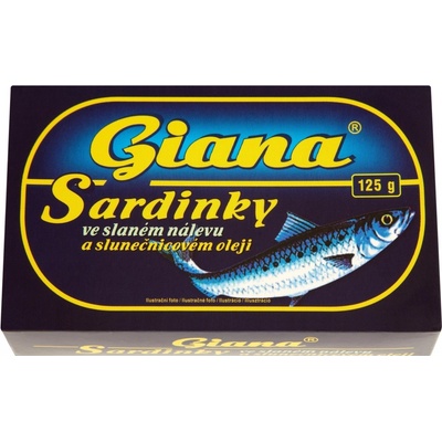Giana Sardinky ve slaném nálevu a slunečnicovém oleji 125 g