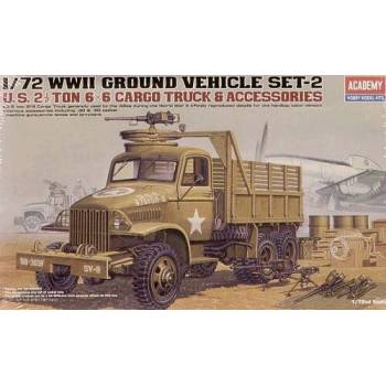 Academy Военен камион U. S. 2.5ton CARGO TRUCK & ACCESSORIES 1/72 (13402)