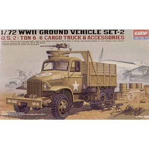 Academy Военен камион U. S. 2.5ton CARGO TRUCK & ACCESSORIES 1/72 (13402)