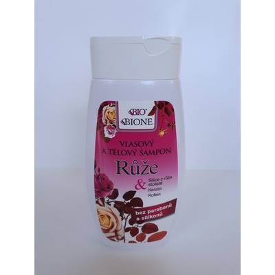 BC Bione Cosmetics vlasový a tělový šampon Růže 260 ml
