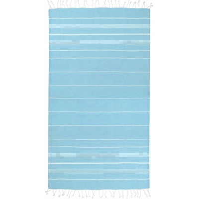 The One Towelling Ručník Hamam Sultan 100 x 180 cm COT48101995999 light blue Modrá světlá bílá