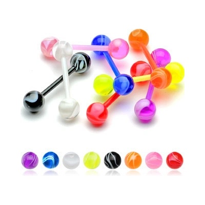 Steel Edge piercing do jazyku SEBXW červená