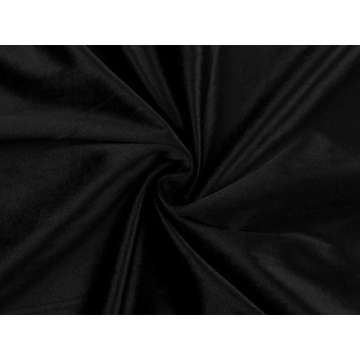 Velvet / samet oděvní hladký, střední, 10 (84) černá