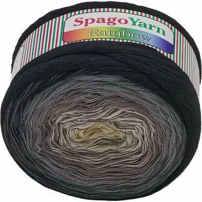 SpagoYarn Rainbow 250g - 2 béžovo-černá
