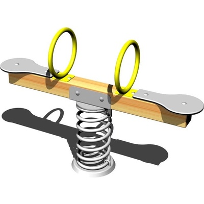 Playground System Vahadlová dvojhoupačka na pružině dřevěná malá B