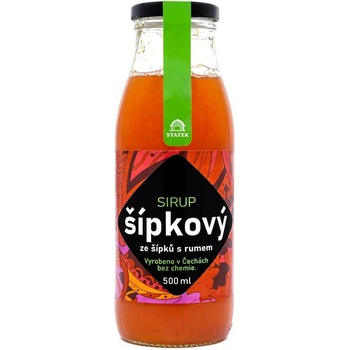 Hradecké delikatesy Sirup šípkový ze šípků s rumem 0,5 l