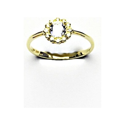 Čištín zlatý žluté zlatpřírodní křišťál čiré zirkony T 1495