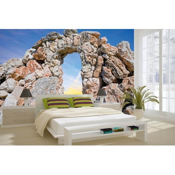 DIMEX ART s. r. o Самозалепваща се флизелинова фототапета прозорец в скалата 375 x 250 см