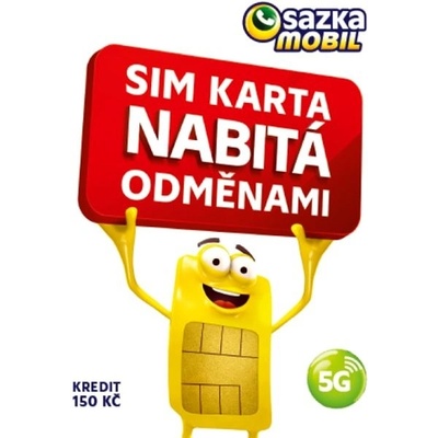 Předplacená SIM od SAZKAmobilu se slevou a kreditem 150 Kč zdarma – Zboží Mobilmania